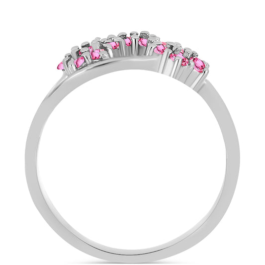 Pierścionek ze srebra próby 925 z różowym turmalinem