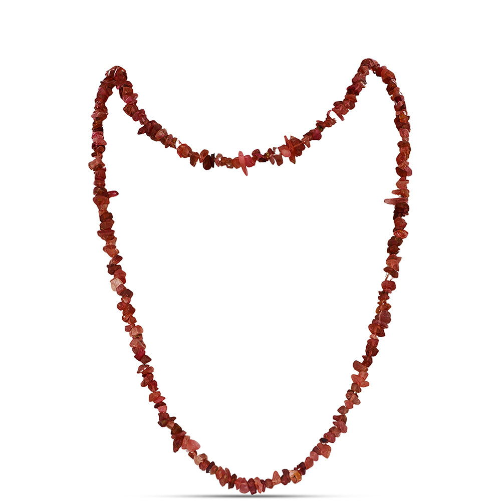 Naszyjnik bryłka z różowym turmalinem