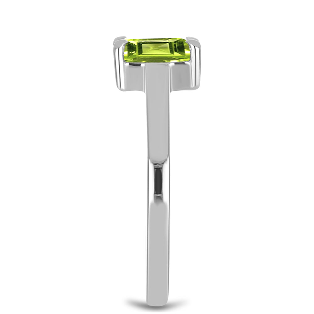 Pierścionek ze srebra próby 925 z perydotem