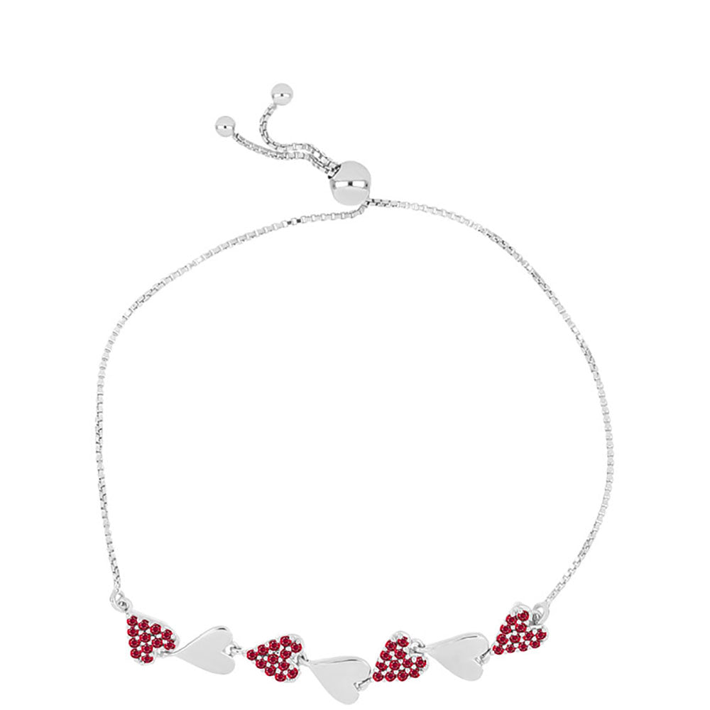 Bransoletka ze srebra próba 925 z malgaskim rubinem