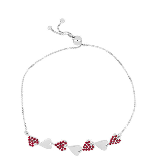 Bransoletka ze srebra próba 925 z malgaskim rubinem