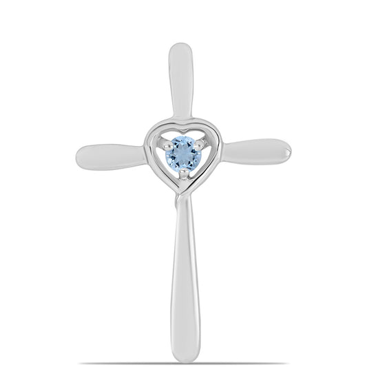 Zawieszka ze srebra próba 925 z akwamarynem