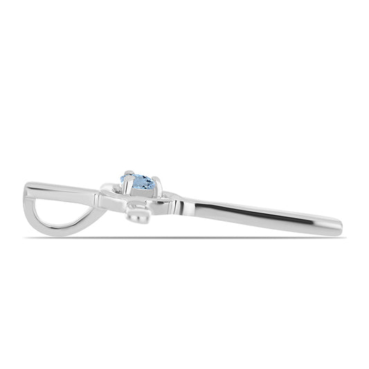 Zawieszka ze srebra próba 925 z akwamarynem