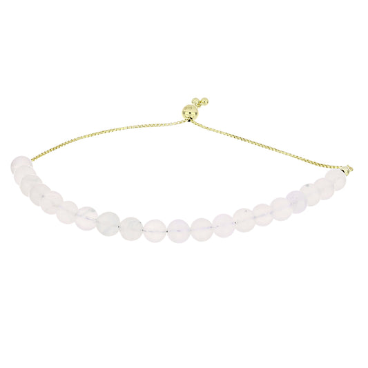 Bransoletka srebrna pozłacana z tęczowym kamieniem księżycowym