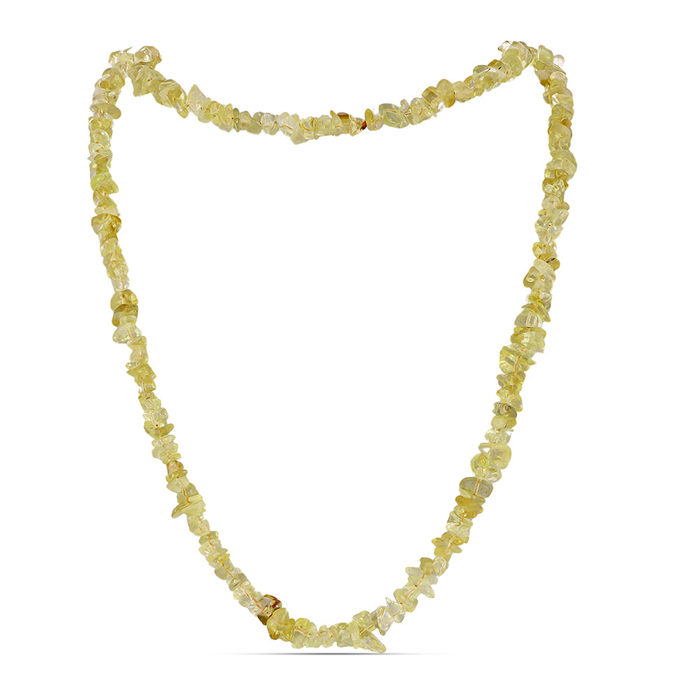 Naszyjnik bryłka z cytrynem uralskim