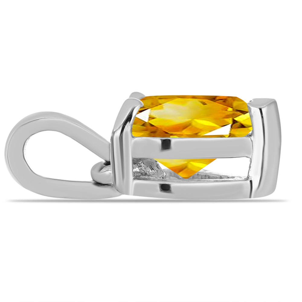 Zawieszka ze srebra próba 925 z cytrynem uralskim