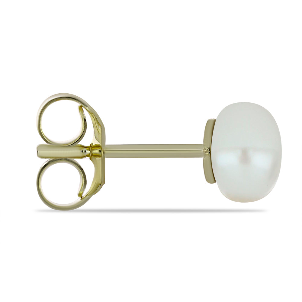 Zestaw bryłka z białą perłą słodkowodną ( Kolczyki+Bransoletka+Pierścionek )