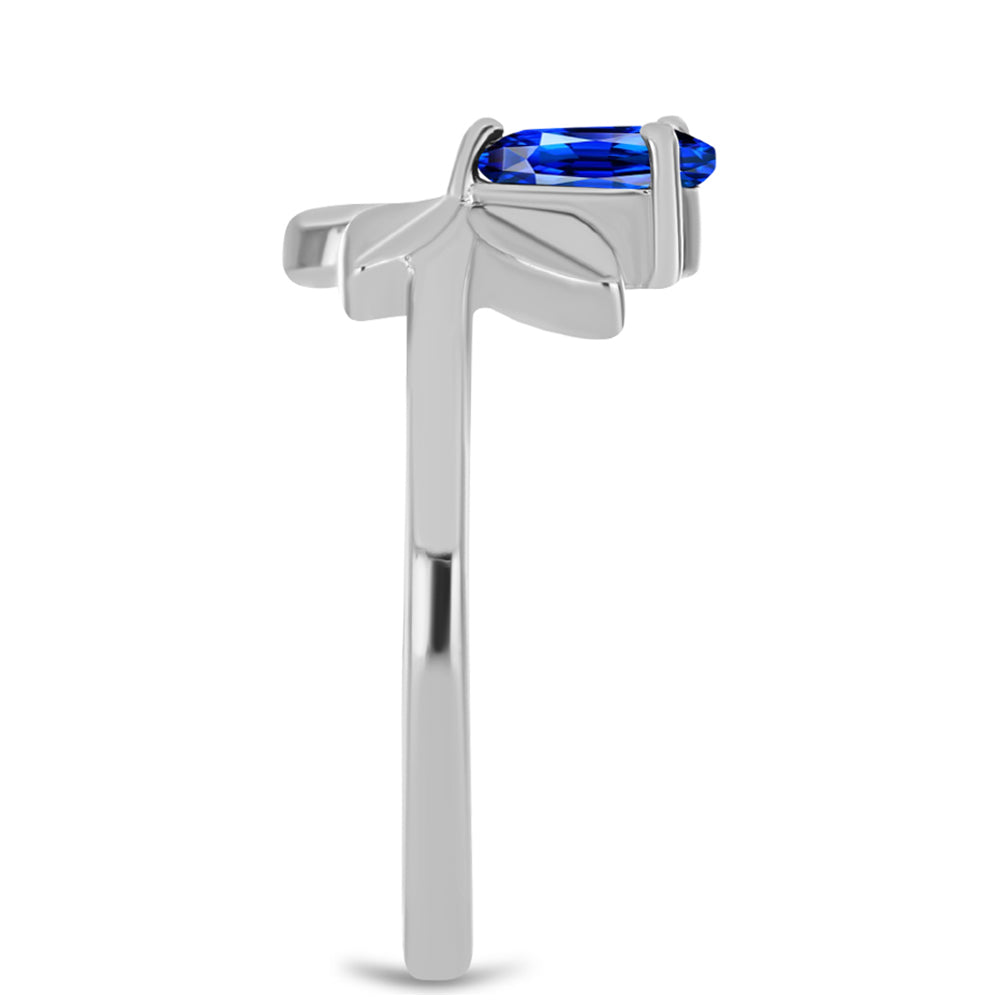 Pierścionek ze srebra próby 925 z australijskim niebieskim szafirem