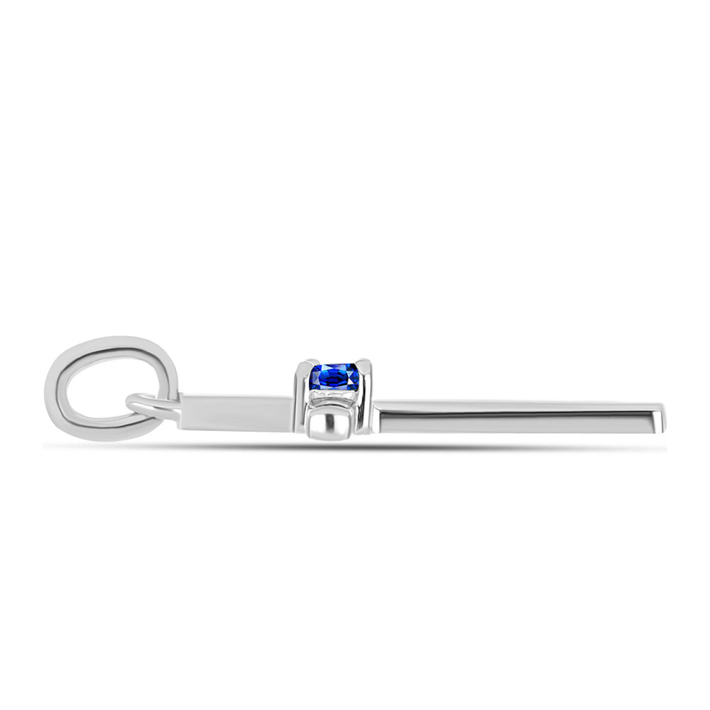 Zawieszka ze srebra próba 925 z australijskim niebieskim szafirem