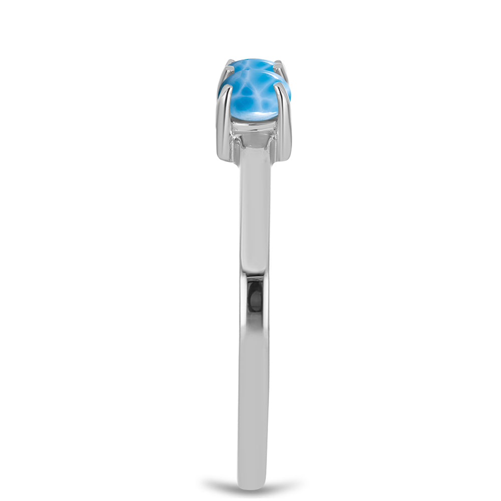 Pierścionek ze srebra próby 925 z larimarem