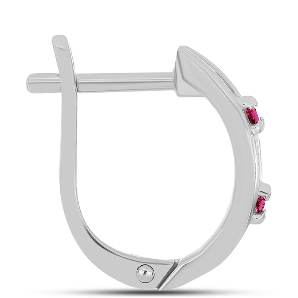 Kolczyki ze srebra próbe 925 z rubelitem