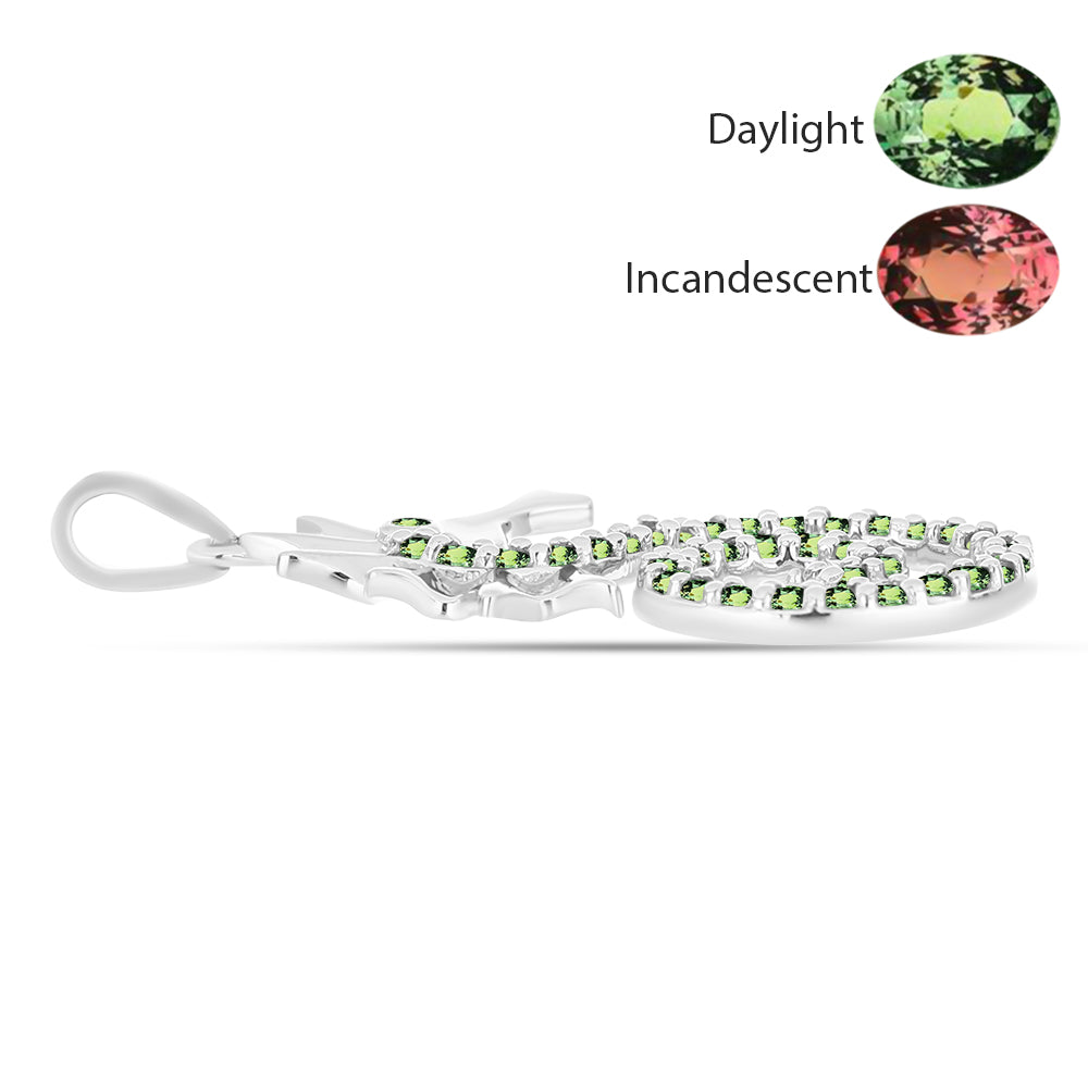 Zawieszka ze srebra próba 925 z naturalnym aleksandrytem