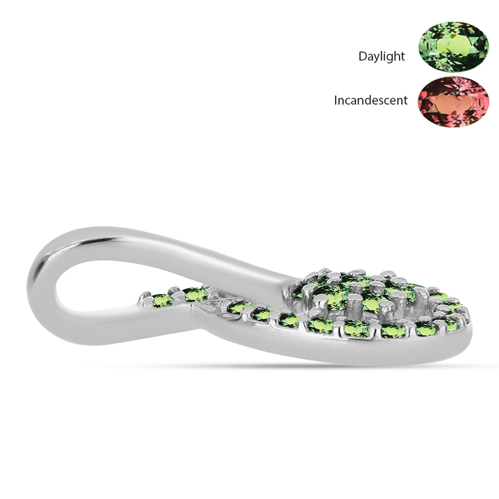 Zawieszka ze srebra próba 925 z naturalnym aleksandrytem