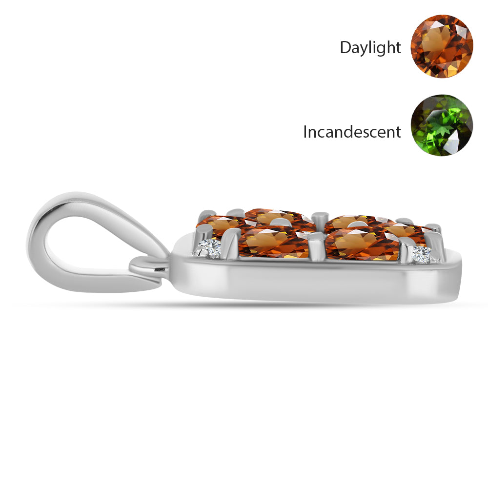 Zawieszka ze srebra próba 925 z certyfikowanym anatolijskim zultanitem hodowanym w laboratorium i białym topazem