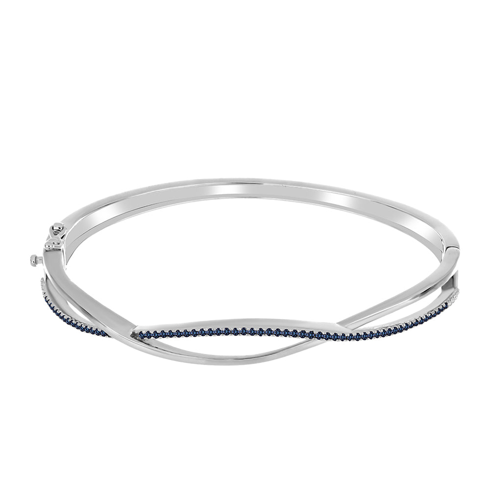 Bransoletka ze srebra próby 925 z "Purpurowym Imperialnym" mossanitem