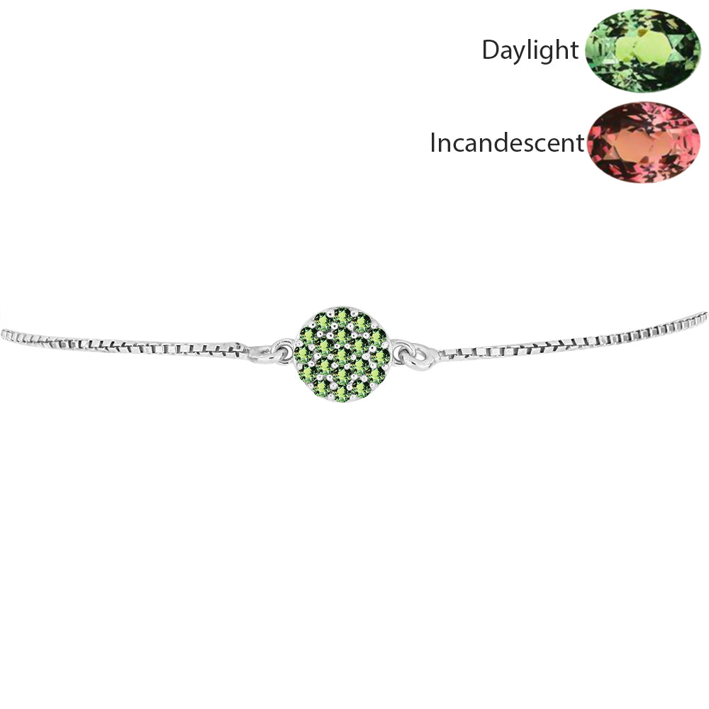 Bransoletka ze srebra próba 925 z naturalnym aleksandrytem