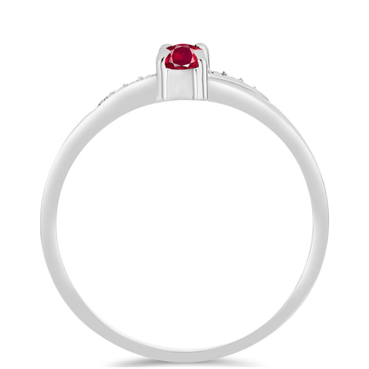 Pierścionek ze srebra próby 925 z malgaskim rubinem