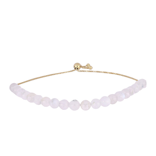 Bransoletka srebrna pozłacana z tęczowym kamieniem księżycowym