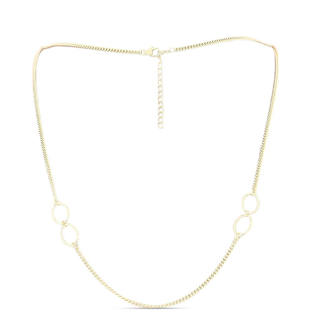 Łańcuszek srebrny pozłacany