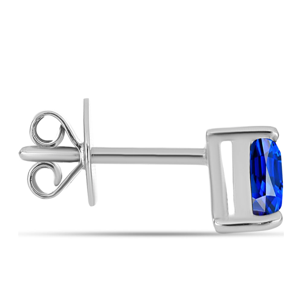 Kolczyki ze srebra próbe 925 z australijskim niebieskim szafirem