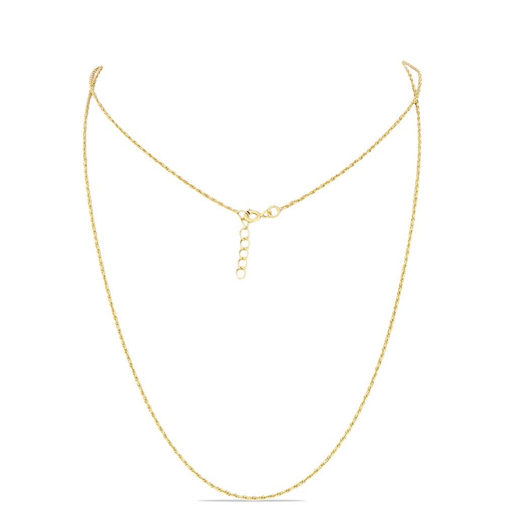 Łańcuszek srebrny pozłacany