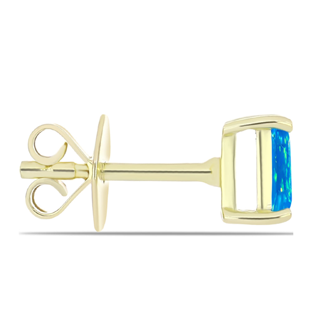 Kolczyki srebrne pozłacane z rajskim opalem etiopskim