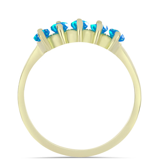 Pierścionek srebrny pozłacany z rajskim opalem etiopskim