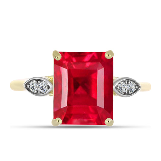 Pierścionek srebrny pozłacany z czerwonym agatem i białym topazem