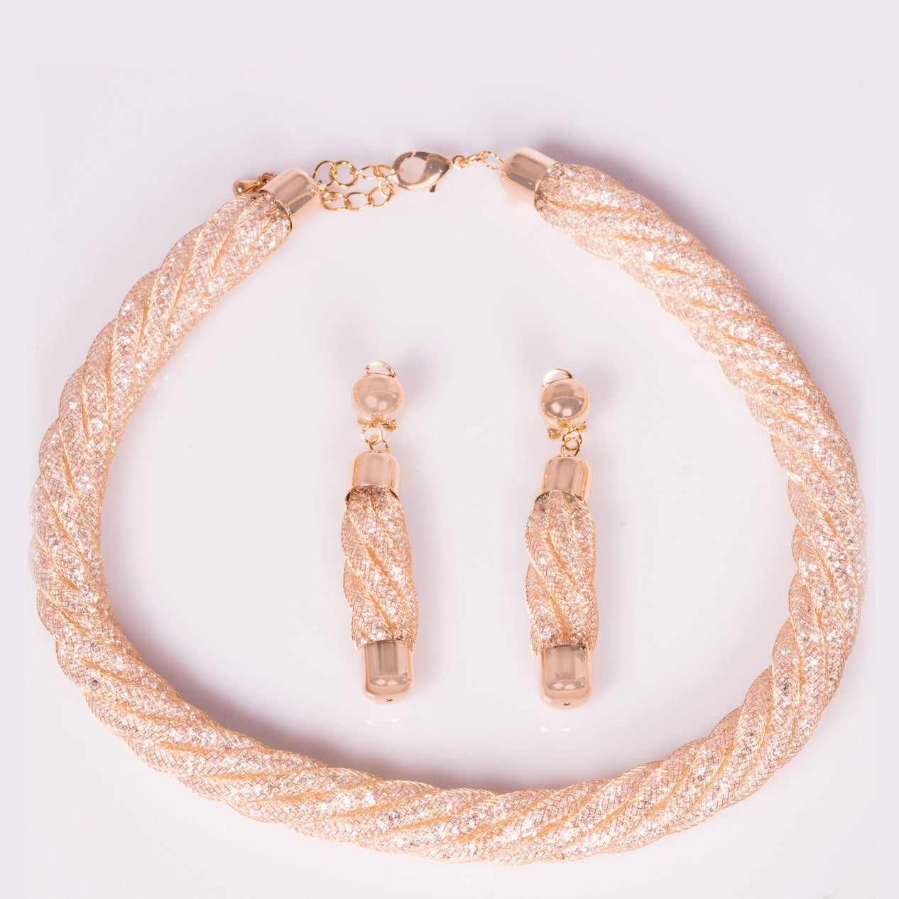 Naszyjnik pozłacany z białym kryształem emporia®