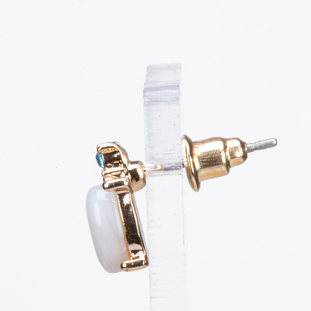 Zestaw pozłacane z niebieskim kryształem emporia® i kryształowym opalem Emporia