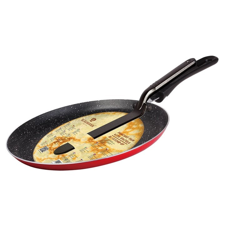 3-warstwowa marmurowa powłoka zapobiegająca przywieraniu Pancake Pan with Turner, Blaumann, 24 cm