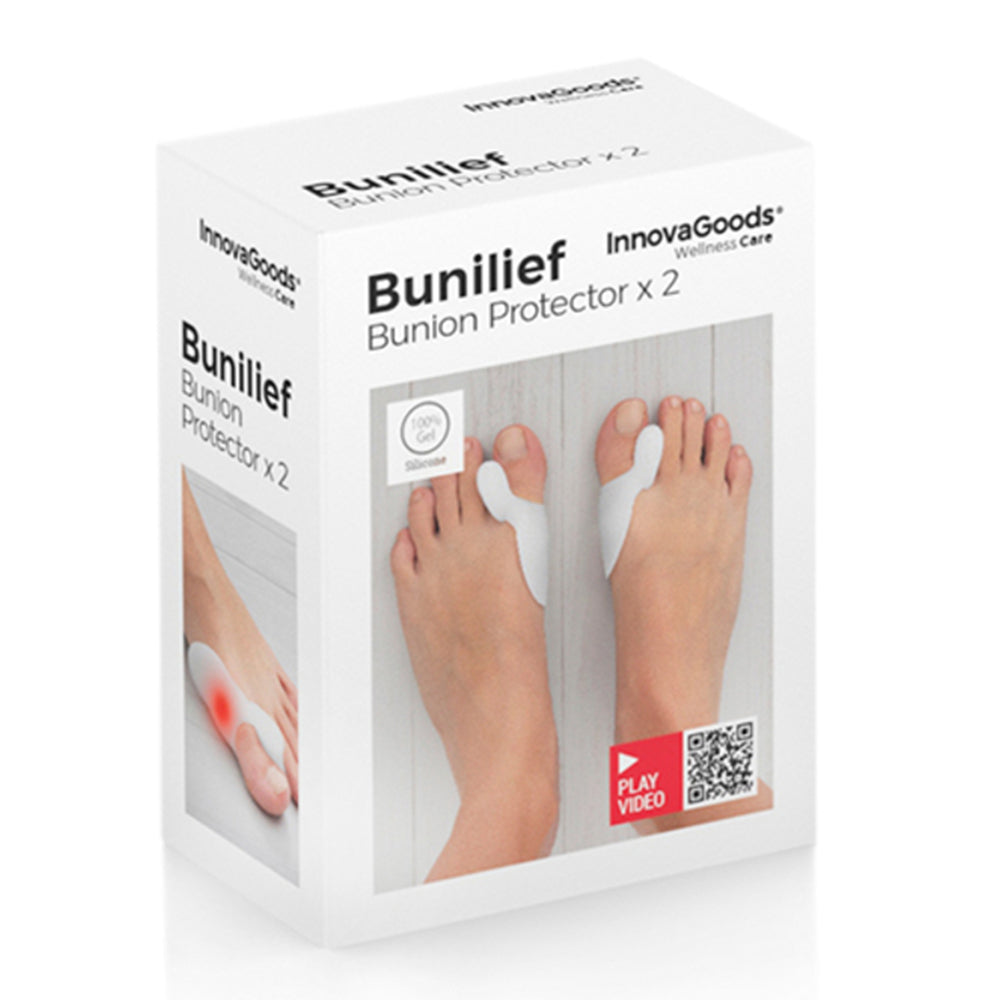 Silikonowy Ochraniacz i Korektor na Haluksy Bunilief InnovaGoods Zestaw 2 sztuk