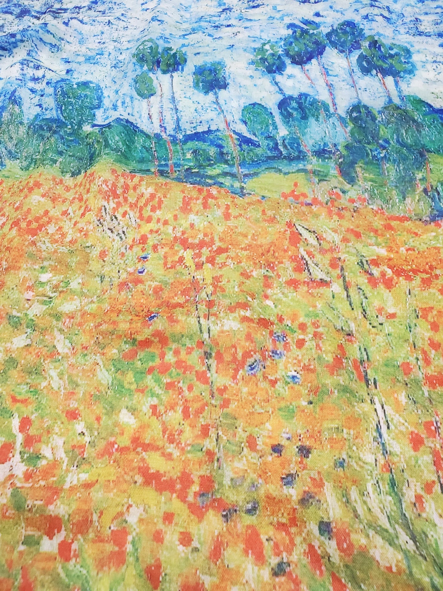 Chusta Bawełniana, 70 cm x 180 cm, Monet - Poppy Field