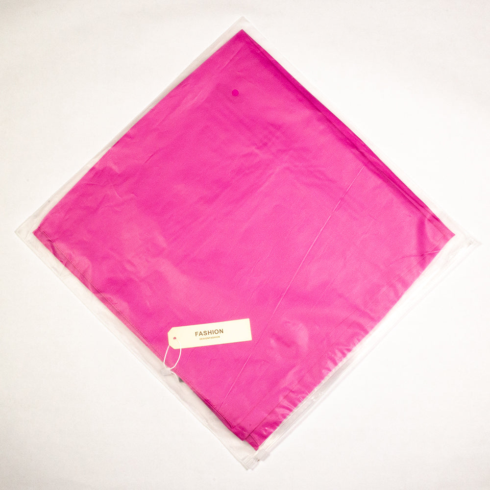 100% jedwabny szal, 90 cm x 180 cm, gładka fuksja różowa