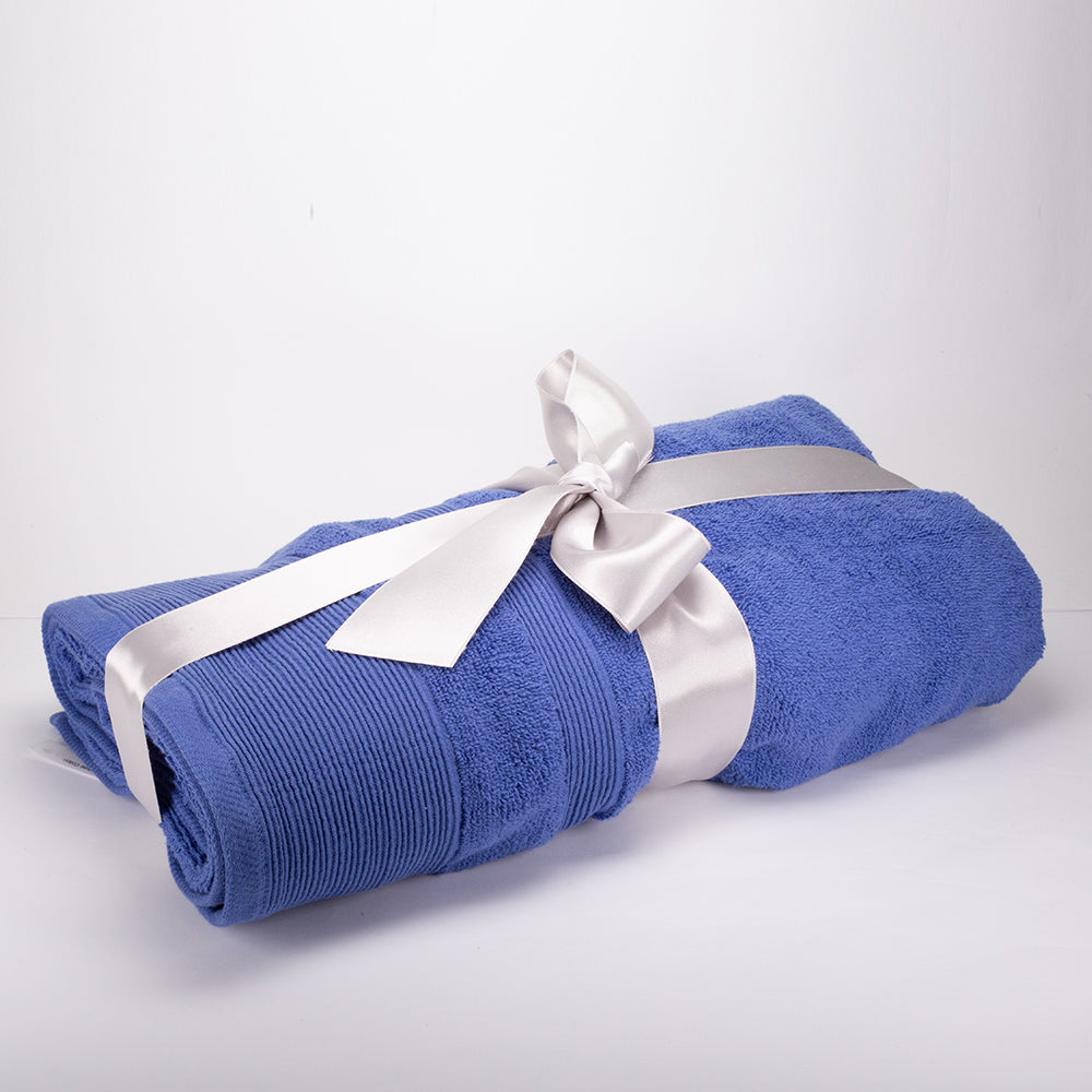 1 + 1 Prezent 3-częściowy zestaw ręczników 100% z mikrobawełny, 500 GSM, Ocean Blue