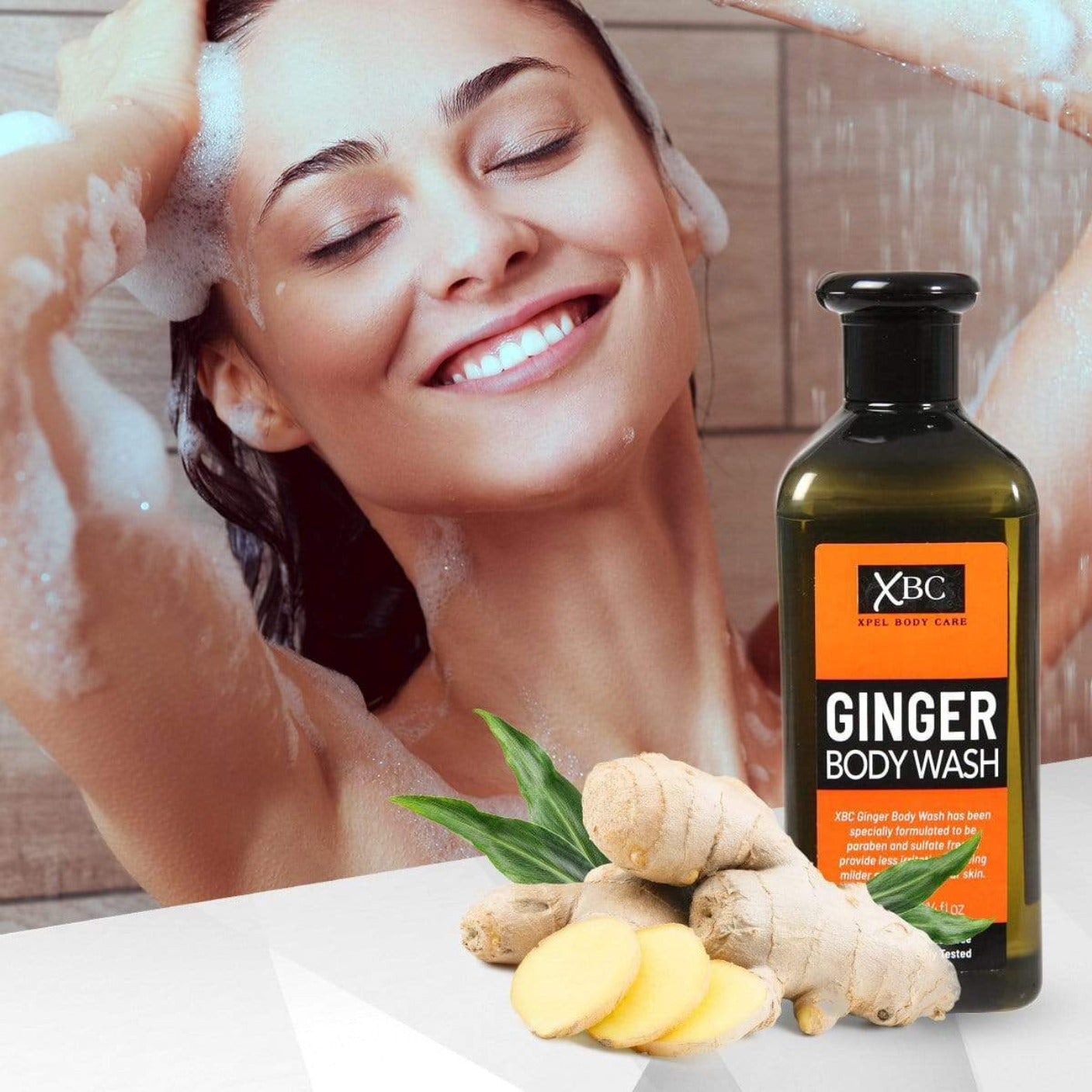 Orzeźwiający żel pod prysznic z imbirem, do ciała i włosów, pojemność- 400 ml