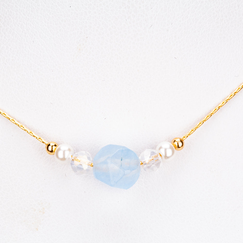 Zestaw pozłacane z turmalinem ( Naszyjnik+Kolczyki+Bransoletka )