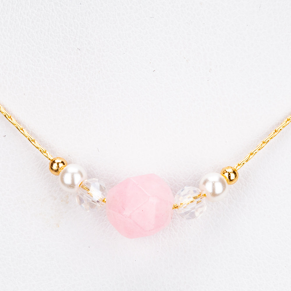 Zestaw pozłacane z turmalinem ( Naszyjnik+Kolczyki+Bransoletka )