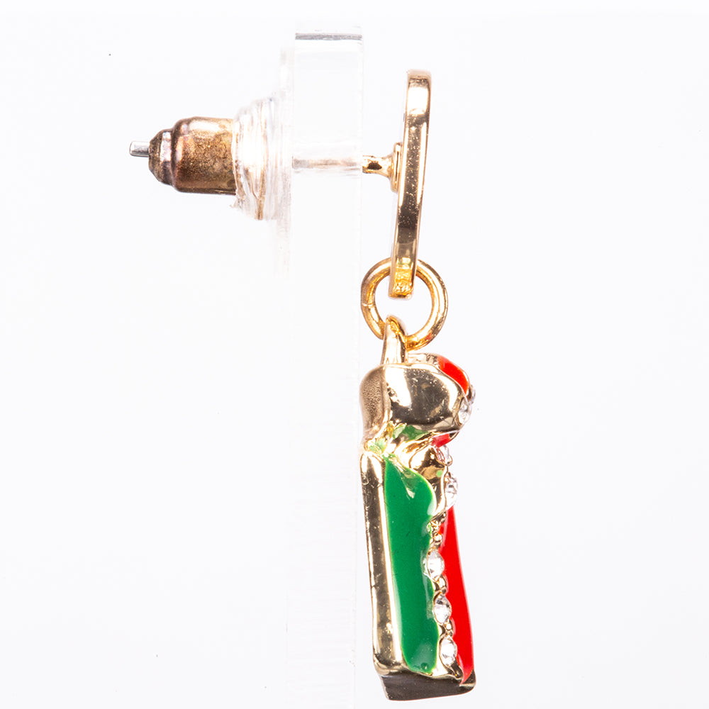 Zestaw pozłacane z czerwonym kryształem emporia® i białym kryształem emporia® ( Kolczyki )