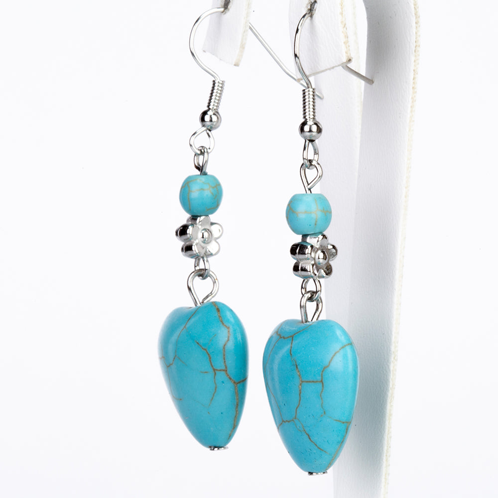 Zestaw pozłacane z turkusem ( Naszyjnik+Kolczyki )