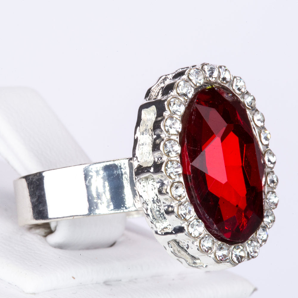 Zestaw pozłacane z czerwonym kryształem emporia® i zielonym kryształem emporia® ( Pierścionek )