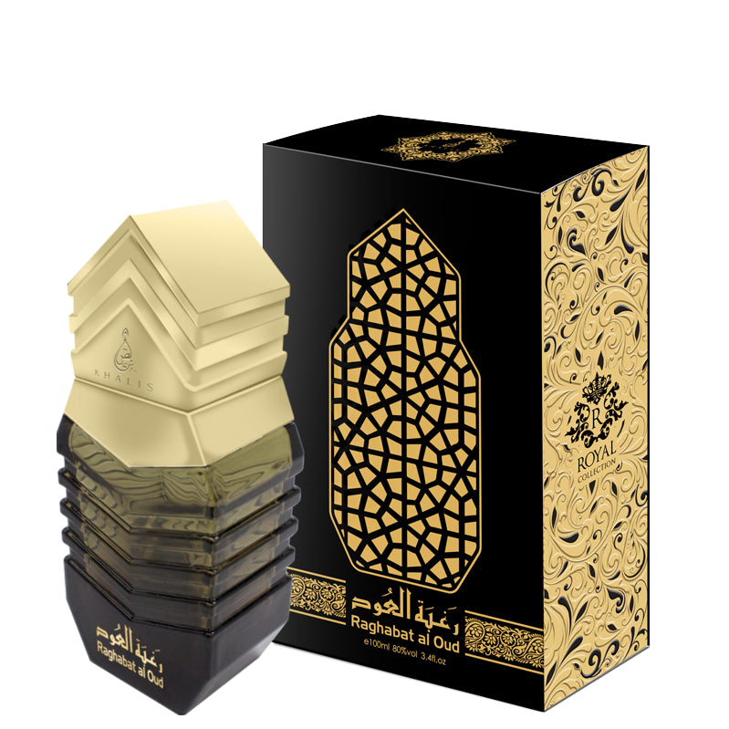100 ml wody perfumowanej Raghabat al Oud Piżmowy, drzewno- sandałowy zapach dla mężczyzn