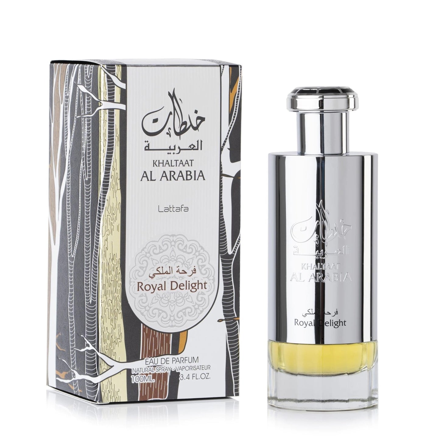 100 ml Woda Perfumowana Khalaat Arbia Silver Ostry, drzewno- owocowy zapach dla kobiet