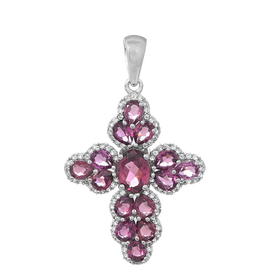 Zawieszka ze srebra próba 925 z granatem rodolitem