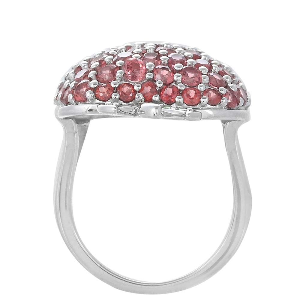 Pierścionek ze srebra próby 925 z granatem rodolitem i granatem