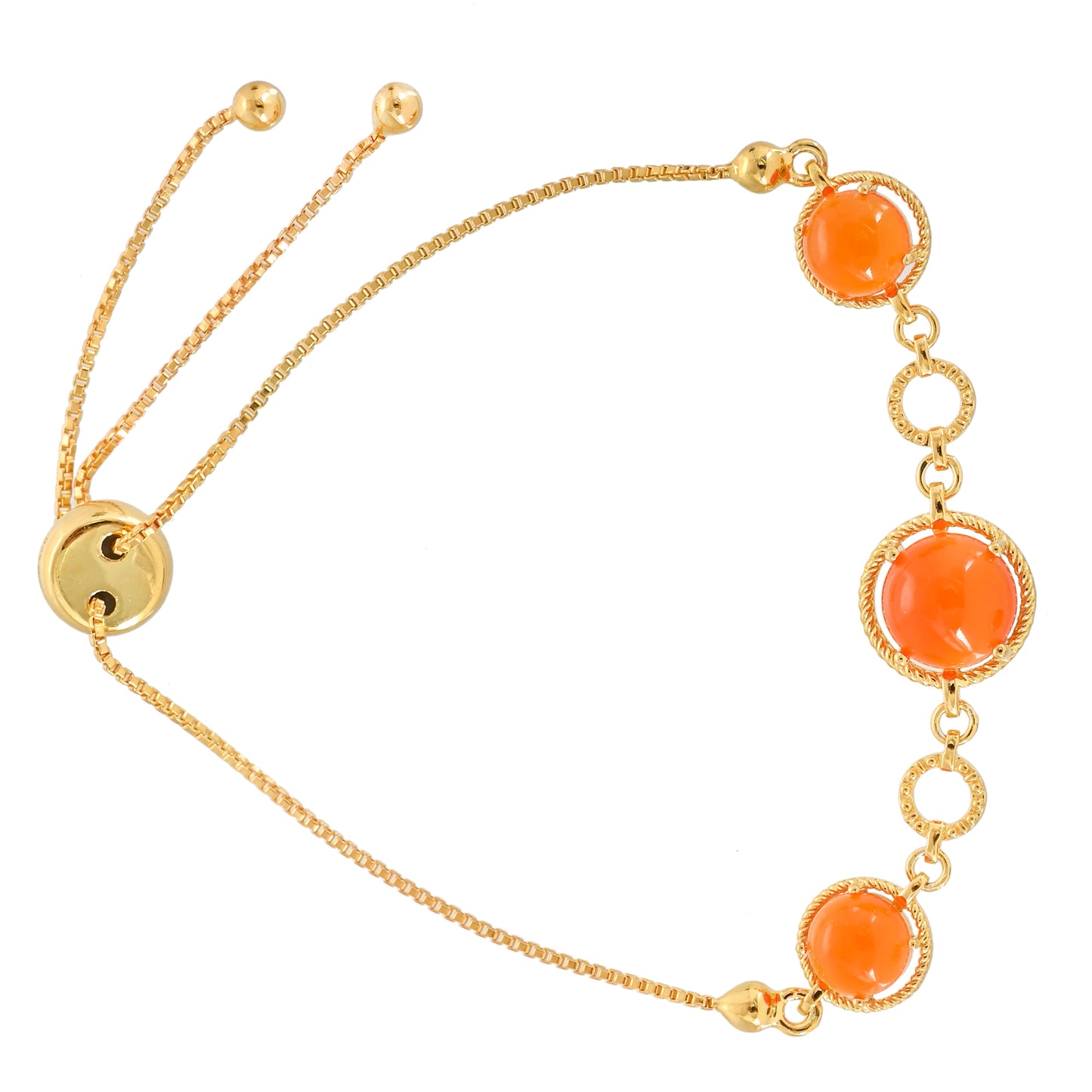 Bransoletka srebrna pozłacana z karneolem