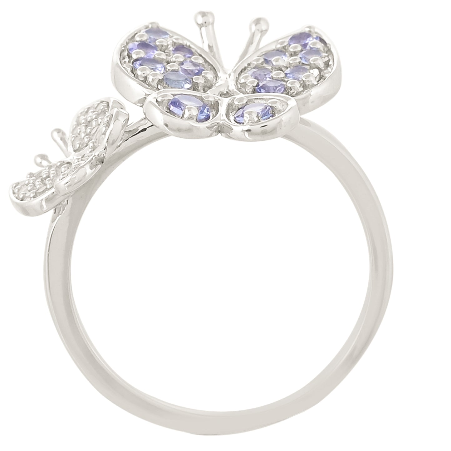 Pierścionek ze srebra próby 925 z tanzanitem