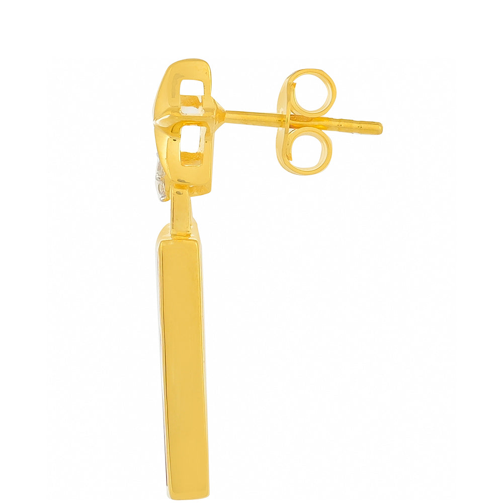 Kolczyki srebrne pozłacane z karneolem i białym topazem