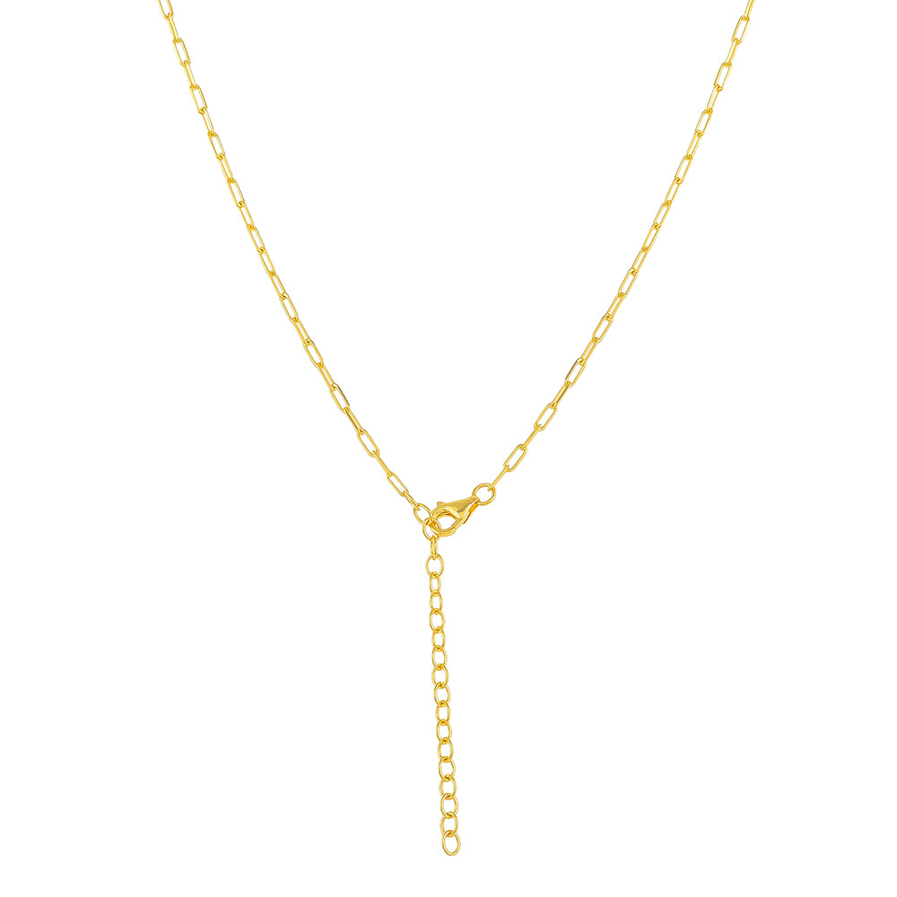 Naszyjnik srebrny pozłacany z karneolem