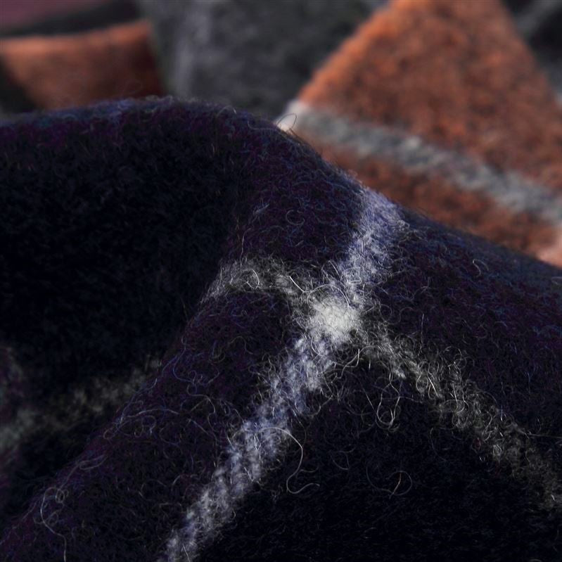 Szalik 100% wełny, 30 cm x 180 cm, czarno-brzoskwiniowy